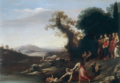 La scoperta di Mosè da Cornelis van Poelenburgh or Poelenburch